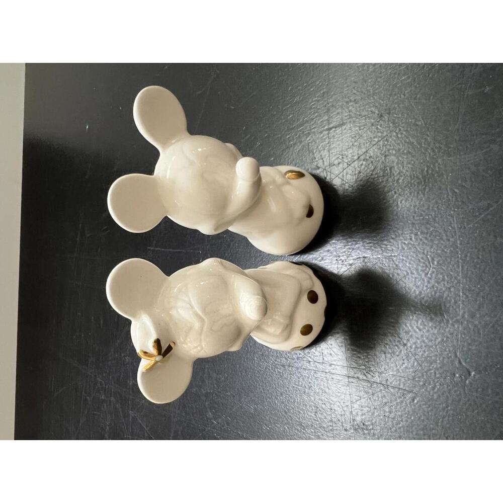 Hallmark Disney Cream & Gold Salt &‎ Pepper Shakers 3"